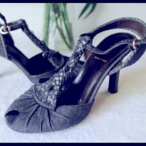 Fendi Braided Spy Shoes Blue Denim Vintage